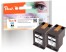 319633 - Peach Doppelpack Druckköpfe schwarz kompatibel zu HP No. 62 bk*2, C2P04AE