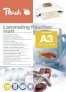 510614 - Peach Laminierfolie A3 | 125 mic | 100 St. | matt | beschreibbar | Premiumqualität für beste Laminierergebnisse | kompatibel mit Geräten aller Markenhersteller | S-PP525-15
